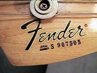 pic of Fender bass guitar